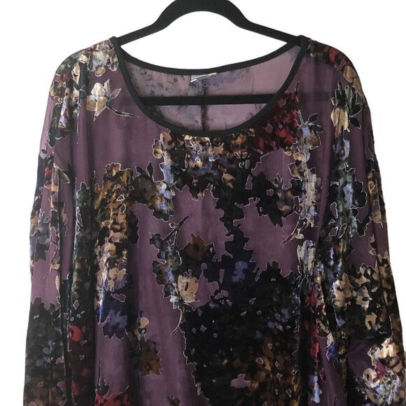 Avenue Floral Sheer Shirt Sz 22/24 - Picture 2 of 5